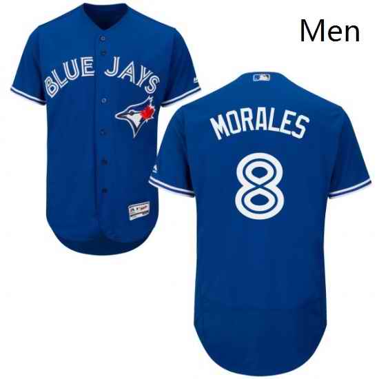 Mens Majestic Toronto Blue Jays 8 Kendrys Morales Royal Blue Flexbase Authentic Collection MLB Jersey